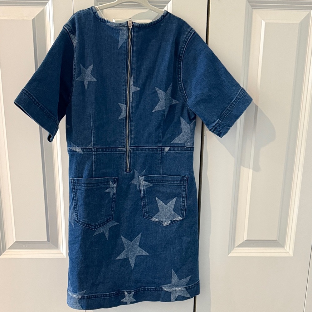 Stella Mccartney Kids Denim Star Print Dress NWT size 8 years - Picture 4 of 4
